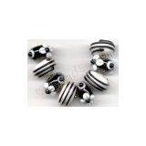 Black and White Lampwork Rondelle Beads Wholesale From China Beads Factory thumbnail-1