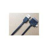 High Speed Genuine SAMSUNG Multifunction USB Cable , Black 3 In One Charging Cable