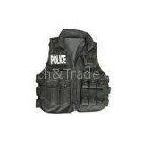Black Police Raid Vest / Military Tactical Vest With Molle Front And Back thumbnail-1