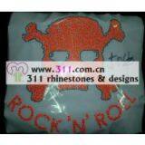 311 Skull Lumi Studs Hot-fix Heat Transfer Rhinestone Motif Design 1