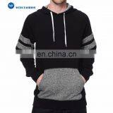 2017 Fashion Cheap Hot Sale OEM Casual Men Black Colorway Raglan Sleeves Strip Hoodies thumbnail-1