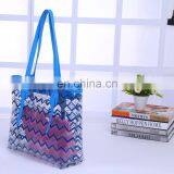 Large Fashion Stripe Zippered Top PVC Women Designers Bags thumbnail-5