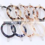 New Style Fashion Colors Circle Acetate Hair Clip For Women