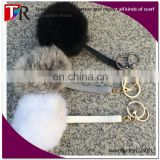 Rabbit Fur Ball Key Chain / Fur Ball Keychain / Fox Fur Pom Poms