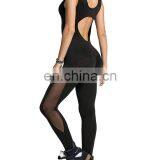 Yoga Dance Sports Jumpsuit Sleeveless Backless Gym Tracksuit Mesh Playsuit thumbnail-1