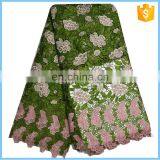 Multicolor 100%polyester Gold,purple,teal Nigerian Swiss French Cord African Guipure Lace Fabric for Aso Ebi LW5010002 thumbnail-4