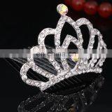 Trendy Children Alloy Crown Combs Rhinestone Tiara thumbnail-2