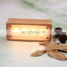 Bedroom Decorative Wardrobe Cabinet Lamp Small Led Usb Rechargeable Battery Touch Control Wooden Wall Night Light