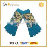 The Frozen Elsa Cartoon Pattern Five-toe Women Socks2016 thumbnail-1