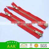 Custom Handbag 8# Brass 2 Slider Metal Zipper