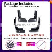 for KIA KX Cross Rio X-Line 2017 2018 2019 2020 4PCS Wheel Mudguards Mudflaps Fender Mud Flaps Splash Mud Guards Car Accessories thumbnail-3