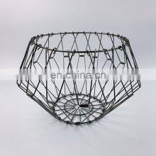 Foldable Organizer Storage Basket Wholesale Home Mesh Food Clothes Gift Desk Folding Metal Baskets thumbnail-1
