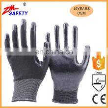 100% Waterproof Black Nitrile Gloves Work Safety Double Rubber Coated Fully Latex Dip Winter Fleece Lined Outdoor Custom Logo thumbnail-2