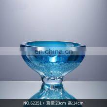 European Home Decorative Blue Vase Crystal Glass Vases For Office Table Custom thumbnail-4