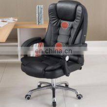 Manufacturer Cheap Wholesale High Quality Leather High Back Lumbar Support Reclining Swivel Office Chair With Wheels thumbnail-1