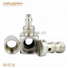 Mini Micro Small Metal Pneumatic Joint Fitting Male Elbow Air Push in Fitting thumbnail-4