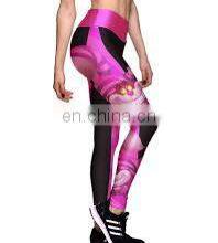Custom Design Wholesale Price Sparkle Blue Lady Sublimation Printing Leggings for Women thumbnail-5