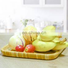 Durable Dishes & Plates Different Size Kitchen Round Rectangle Reusable Natural Bamboo Serving Plate Plates thumbnail-3