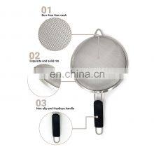 Set of 3 Stainless Steel Fine Mesh Strainers Graduated Sizes 3.38