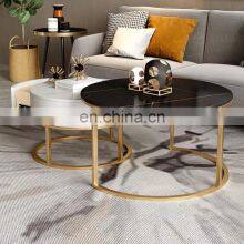 Luxury Round Coffee Tables Living Room Mdf Marble Coffee Table Modern Glass Coffee Table thumbnail-5
