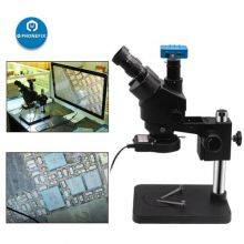 Black Simul-Focal 7X-45X Trinocular Microscope With HDMI Camera thumbnail-3