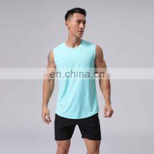 New Fashion Solid Sleeveless Sports Tank Top Custom Men's Basketball Running Training Fitness Gym Vests Shirt thumbnail-3