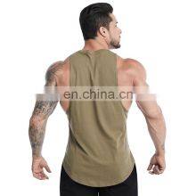 Men's Custom Logo Cotton Sleeveless Shirt Gym Fitness Relaxed Basketball Wear Tank Top Workout Running Training Sports Vest thumbnail-3
