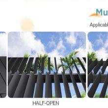 Pergola and Gazebo Outdoor Waterproof Sushade Pergolas En Metal Retractable Roof Louvre Pergola Aluminum For Backyard Home Use thumbnail-4