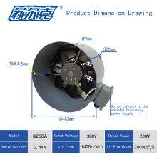 High-Performance G-250A Variable Frequency Motor 380V AC Axial Cooling Exhaust Fan ODM/Oen Manufacturer