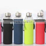 500ml Single Wall Plastic Bottle Plastic Water Bottle With Neoprene Bag
