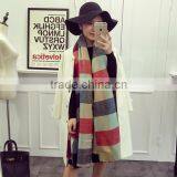 New Tassel Striped Plaid Fashion Woman Cashmere Poncho thumbnail-1