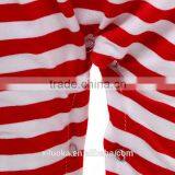 Long Sleeve Red and White Stripe Outfits Wholesale Baby Clothes Cotton Fabric thumbnail-6