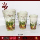 Metal Bucket Manufacturer Supply Good Quality Lavender Metal Trash Bin thumbnail-5