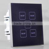 2015 Hot Famliy Tact Switch , Electrical Smart Switch , Safe Power 5 Gang 1 Way Touch Switch