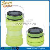 7oz capacity collapsible solar bottle lamp with magnetic charging port