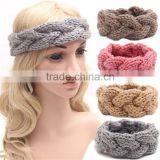Hand Knit Knit Headband With Bow- Winter Warm Lady Headbands - Fashion Adults Haedwraps