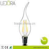 All glass no plastic 120v 360 degree 400lm Ra>90 dimmable e14 led lighting bulb