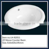Oval Top Art Counter Basin,special Design Vanity Wash Basins Vessel Sink thumbnail-1