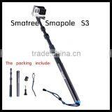Smatree Wholesale Handheld Selfie Stick Monopod High Quality Selfie Pole Stick for go Pro,for Action Camera