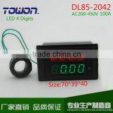 DL85-2042 Dual LED 4 digital AC 200-450V 0.00-100.0A display Voltage and current meter panel voltmeter ammeter