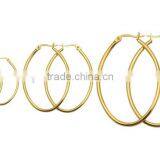 3pcs per Set Jewelry Earrings 316L Stainless Steel Golden Hoop Earrings thumbnail-4