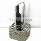 4 Places Square Metal Wine Holder