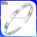 New Arrival!!! Custom Silver Stainless Steel Embroidery Bracelet,Embroidery Cuff Bracelet Wholesale thumbnail-3