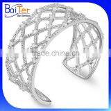 High Quality 925 Sterling Silver Wedding Cuff Bracelet Wholesale thumbnail-2