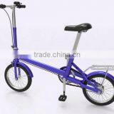 Factory Supply Blue Color 16 Inch Single Speed Steel Folding Bike thumbnail-2