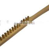 1 Row Heavy-duty Brass Wire Brush With Hardwood Handle thumbnail-1