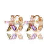 New arrival AAA zircon crystal hoop earings elegant huggie star earrings