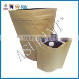 Bread Kraft Paper Bag With Window and Zipper Heat Seal Kraft Rice Paper Valve Bag thumbnail-2
