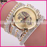 Hot Sale Popular Diamond Jewelry Quartz Watch Women Dress Watches Relogio Feminino Fashion Elephant Pattern Bracelet Watch
