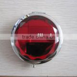 crystal compact mirror with round shape for gift